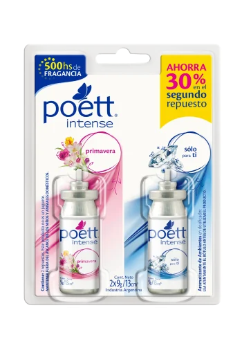 3D Poett Intense AR Aromatizante Primavera y Sólo para ti Sólo para ti 9gx2 25364